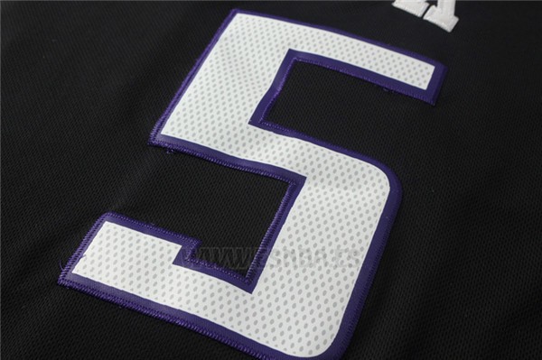Camiseta Negro Moda Sacramento Kings De'Aaron Fox #5 Negro